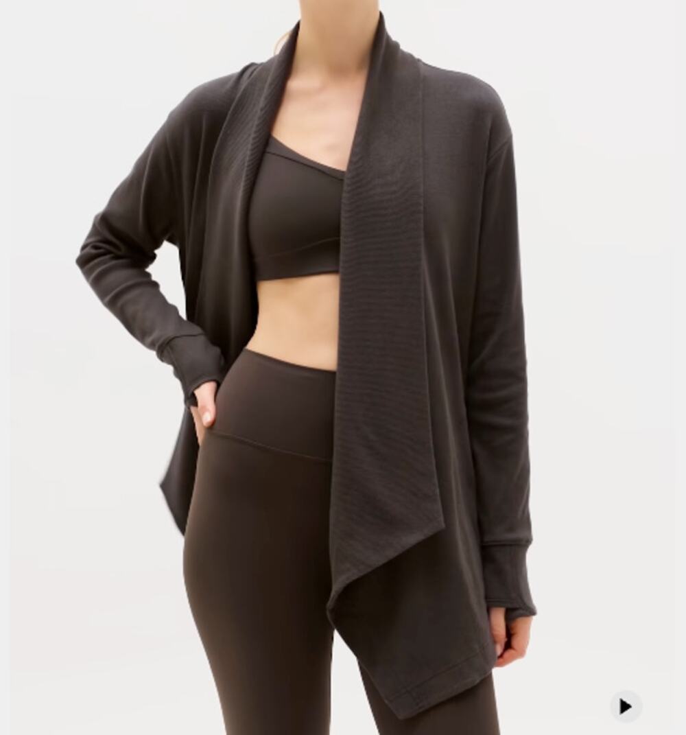 Athleta Pranayama Restore Rib Wrap Nirvana fabric ultra-soft, breathable size S